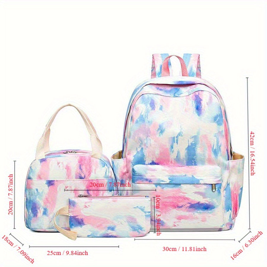 Conjunto de Mochila Escolar Stitch, 3 Peças, Incluindo Estojo, Lancheira e Mochila.