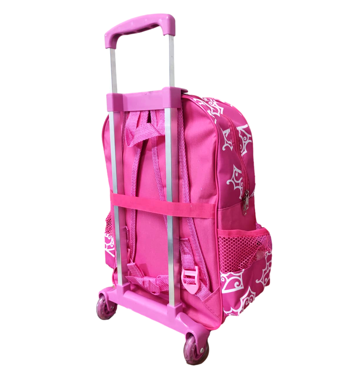 Kit Escolar Mochila Princesas Disney Com Carrinho de Rodinha, Lancheira Térmica e Estojo