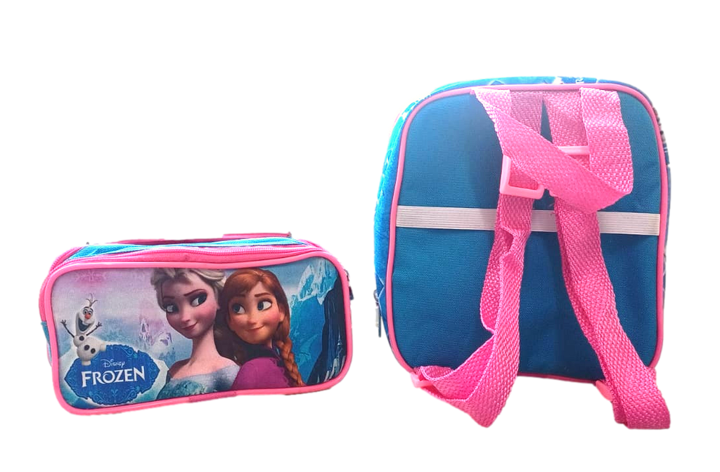 Kit Escolar - Mochila Frozen Com Carrinho, Lancheira Térmica e Estojo