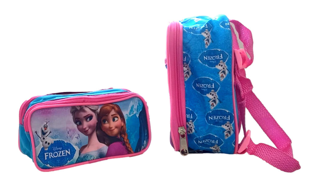 Kit Escolar - Mochila Frozen Com Carrinho, Lancheira Térmica e Estojo